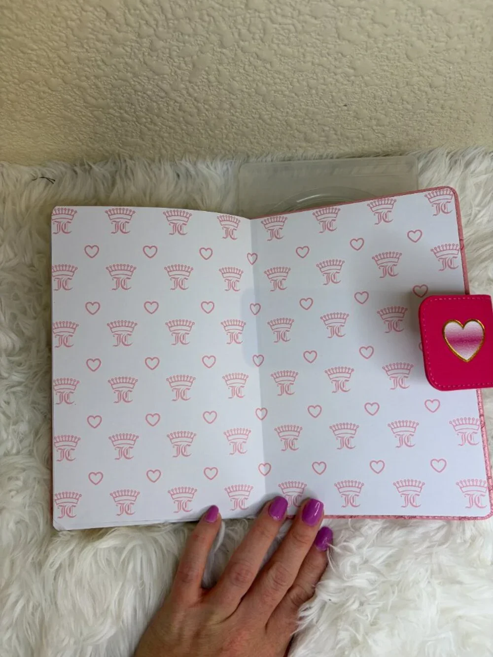 Juicy Couture Pink Journal Heart Pen Notebook Planner Diary 280 Pages NWT